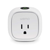 WeMo Mini Smart Plug, WiFi habilitado, Funciona con Alexa y Google Assistant, Enchufe Inteligente a la Vista, Blanco