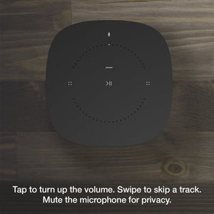 Sonos One – Bocina inteligente controlada por voz con Amazon Alexa, Color Negro