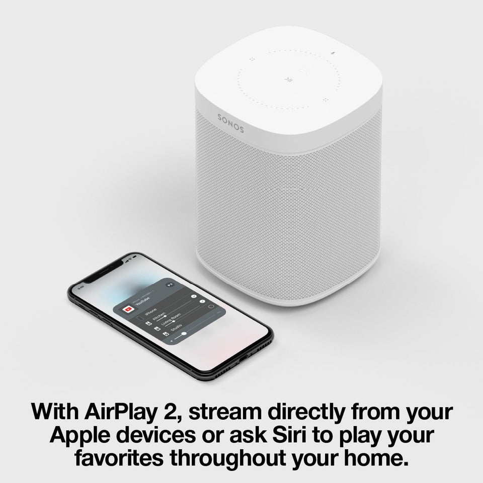 Sonos One – Bocina inteligente controlada por voz con Amazon Alexa, Color Blanco