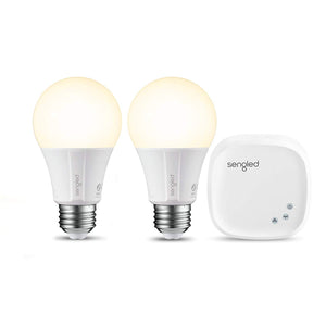 Sengled Kit de iluminación inicial para iluminación de hogar inteligente, conecta hasta 60 bombillas, compatible con Alexa.