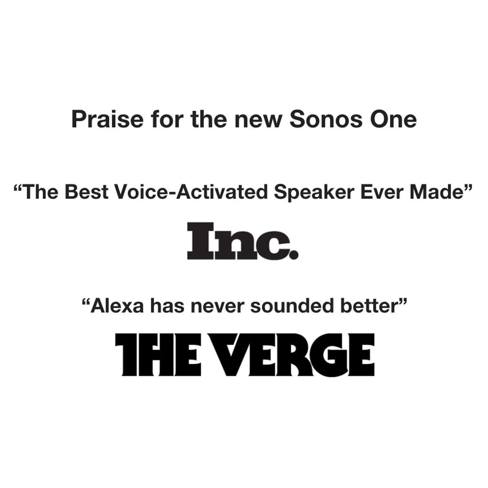 Sonos One – Bocina inteligente controlada por voz con Amazon Alexa, Color Blanco