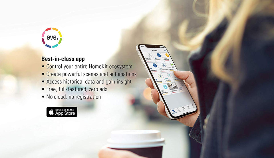 Eve Button - Mando a distancia conectado a casa con tecnología Apple Homekit, Bluetooth de bajo consumo