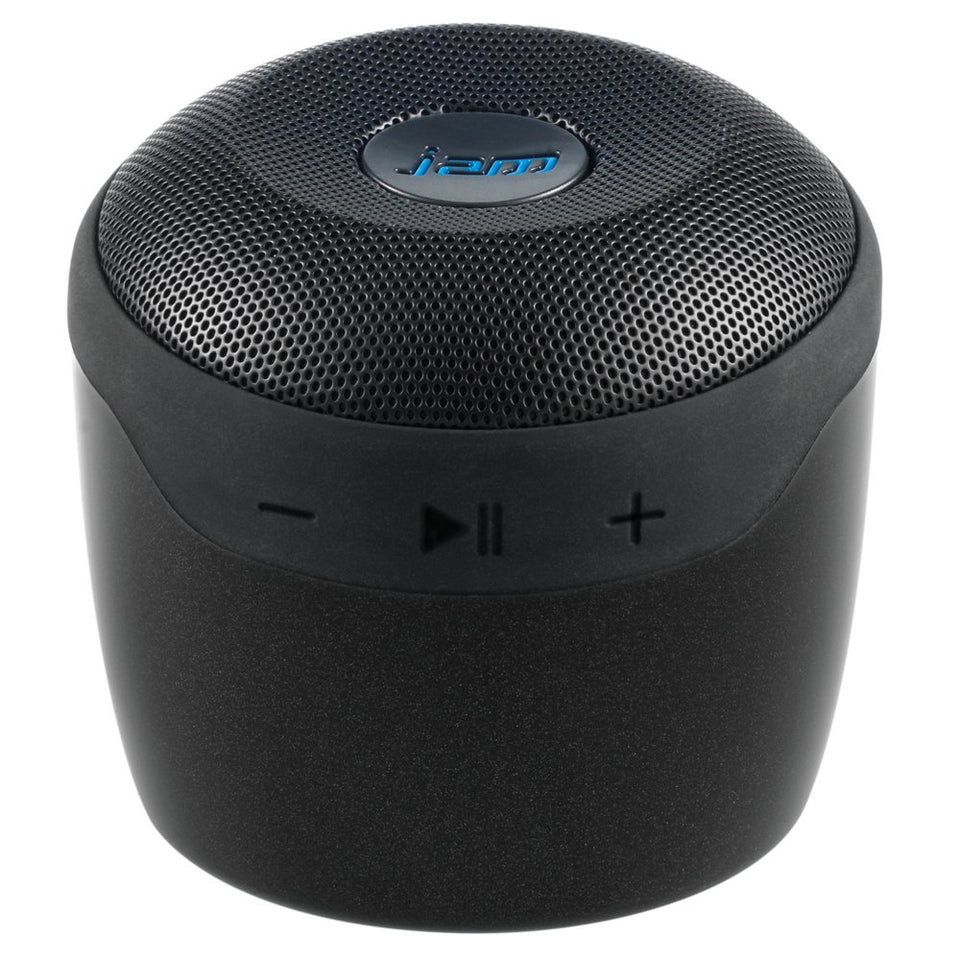 JAM Voice - Altavoz portátil WiFi y Bluetooth con Amazon Alexa, Stream Music, par de altavoces múltiples, recargable, tamaño de la palma, cable de carga USB, conecta a la red WiFi en casa, Negro, 4.5 x 4.5 x 4.5