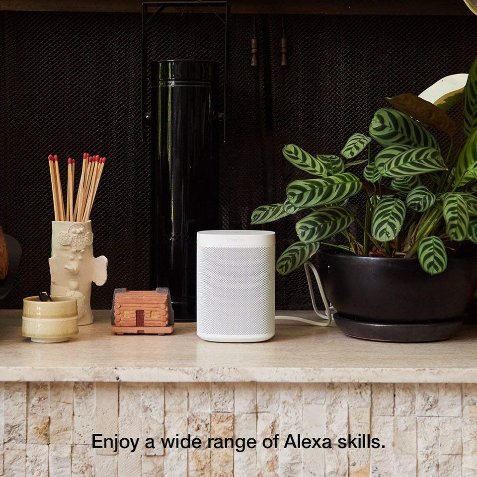 Sonos One – Bocina inteligente controlada por voz con Amazon Alexa, Color Blanco