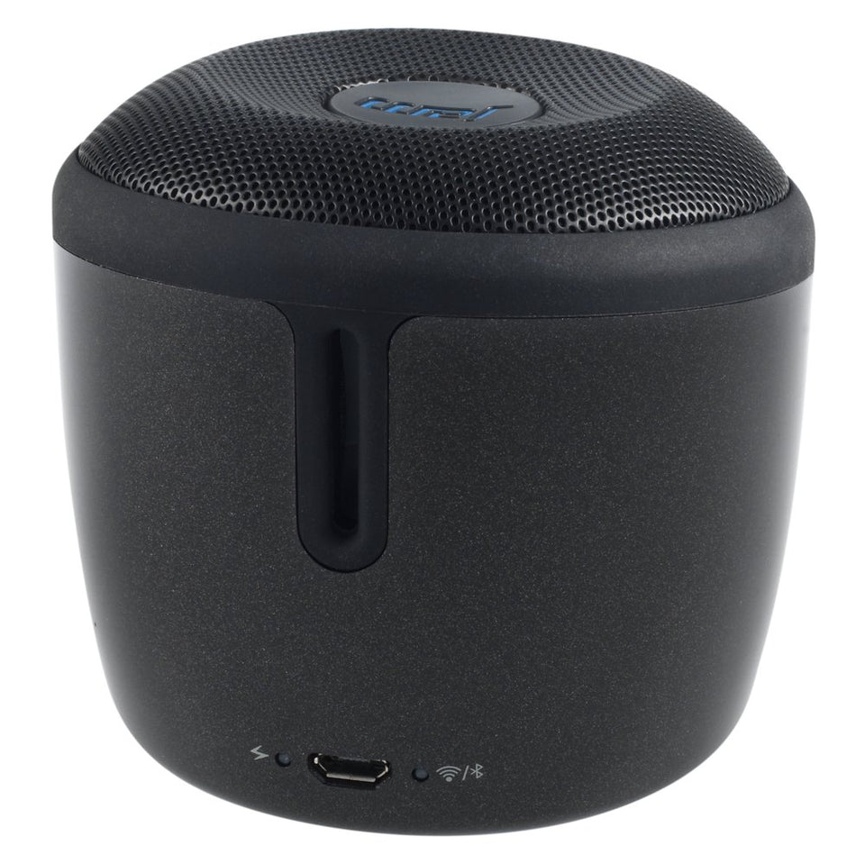 JAM Voice - Altavoz portátil WiFi y Bluetooth con Amazon Alexa, Stream Music, par de altavoces múltiples, recargable, tamaño de la palma, cable de carga USB, conecta a la red WiFi en casa, Negro, 4.5 x 4.5 x 4.5
