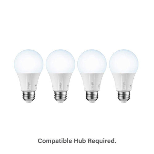 Elemento clásico de Sengled – A19 luz de día 5000 K foco LED inteligente (buje necesario), funciona con Alexa, asistente de Google, Echo Plus y SmartThings – Paquete de 4