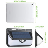 Glückluz Lámparas Solares Para Exterior Solar Lights 68 LED Solar Con Sensor De Movimiento de 270° Impermeable Con 3 Modos Lampara Seguridad Solar Para Patio Jardín Terraza Garaje Camino Blanco Frio 6000K Regalo de Navidad para Familias Viejos Padres