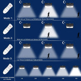 Glückluz Lámparas Solares Para Exterior Solar Lights 68 LED Solar Con Sensor De Movimiento de 270° Impermeable Con 3 Modos Lampara Seguridad Solar Para Patio Jardín Terraza Garaje Camino Blanco Frio 6000K Regalo de Navidad para Familias Viejos Padres