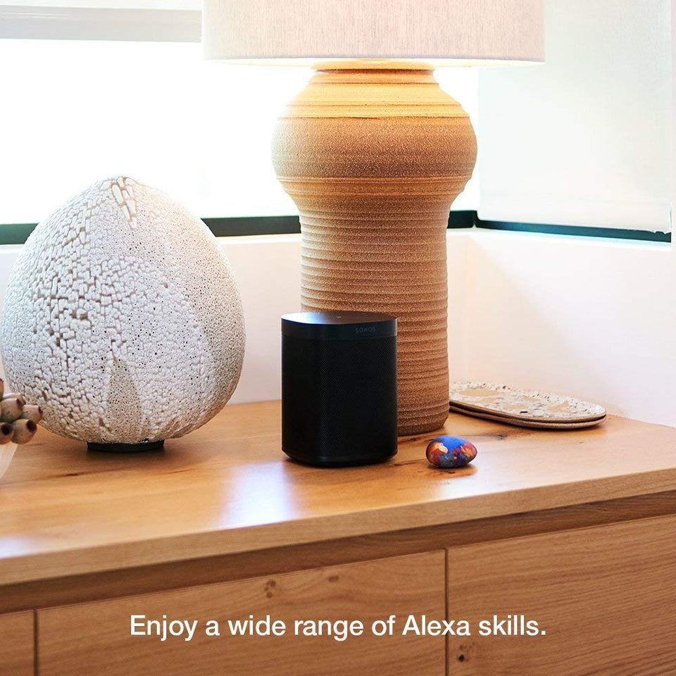 Sonos One – Bocina inteligente controlada por voz con Amazon Alexa, Color Negro