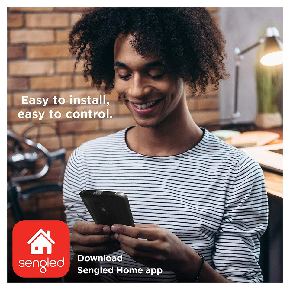 Sengled Kit de iluminación inicial para iluminación de hogar inteligente, conecta hasta 60 bombillas, compatible con Alexa.