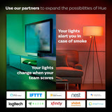 Philips, 4 Lámparas de Color HUE LED, 10W A19 E26 + Bridge