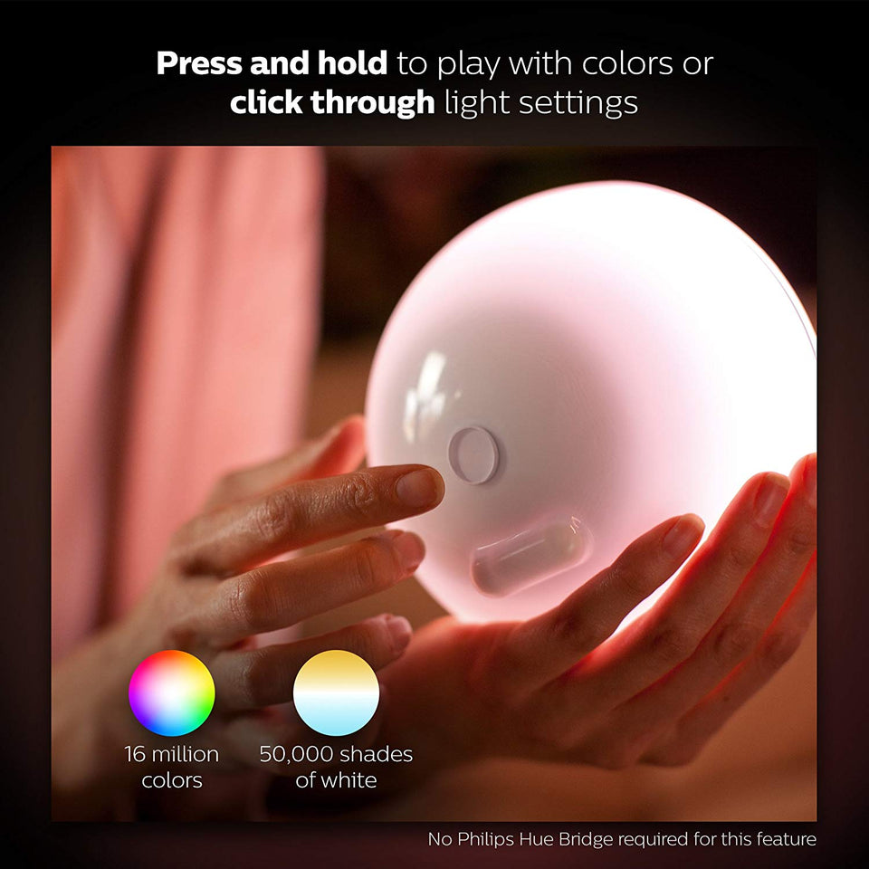 Philips, Luz Portátil Inteligente Hue Go White and Color LED